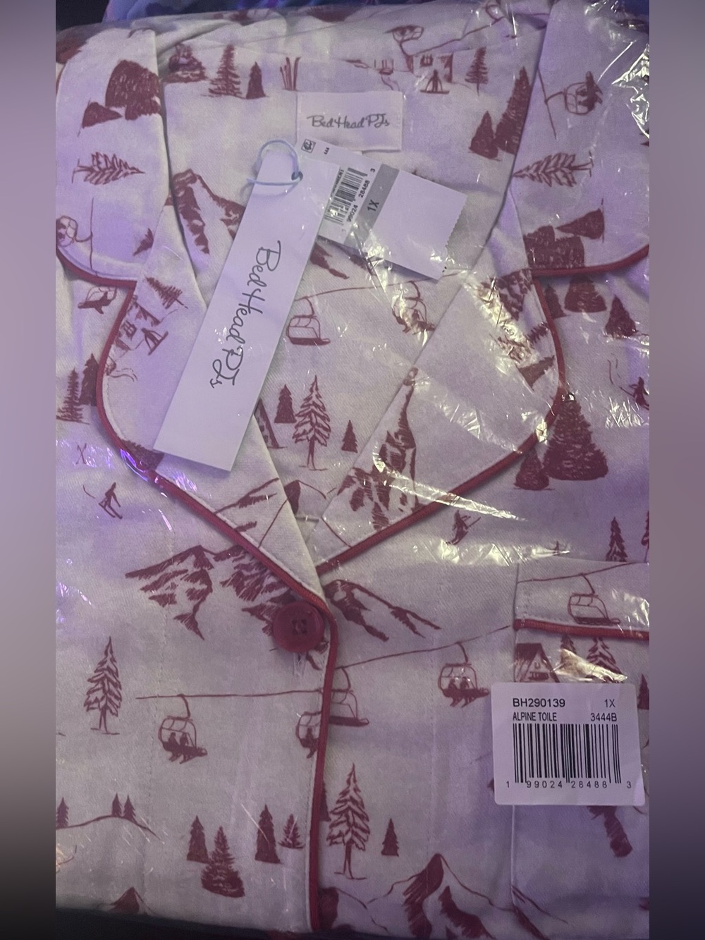 NWT BedHead PJs Flannel Alpine Toile - 1X